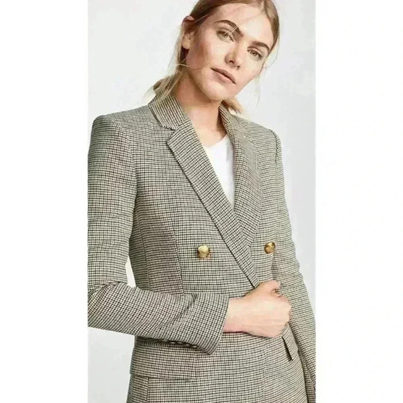 A.L.C Sedgwick Houndstooth Double Breasted Blazer Size Xtra Large/12 - Picture 1 of 12